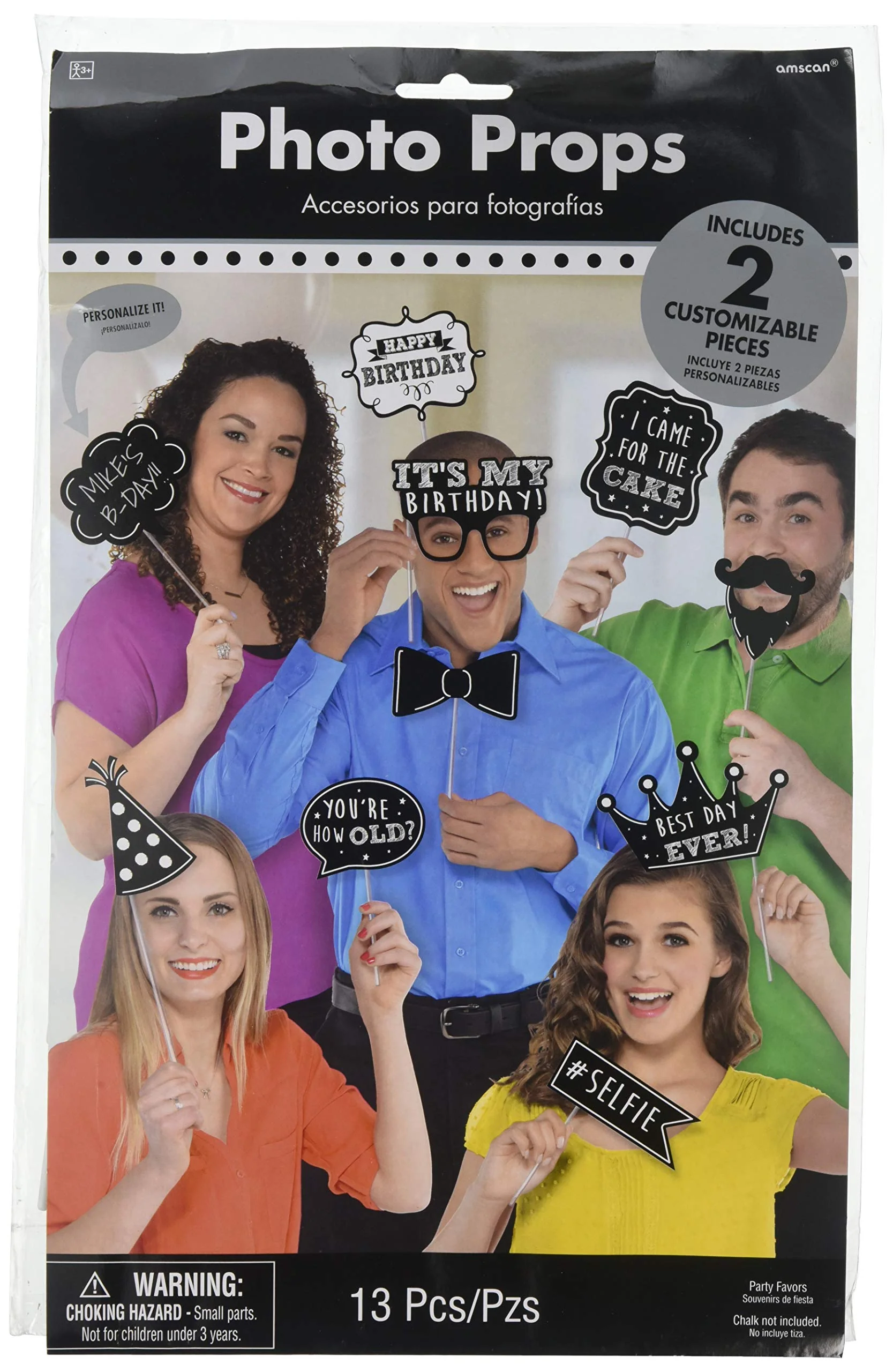 Chalkboard Birthday Photo Props 13 Pieces