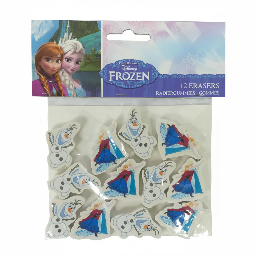 Disney Frozen Erasers Party Favors – 12 Pcs with Elsa, Anna & Olaf Design