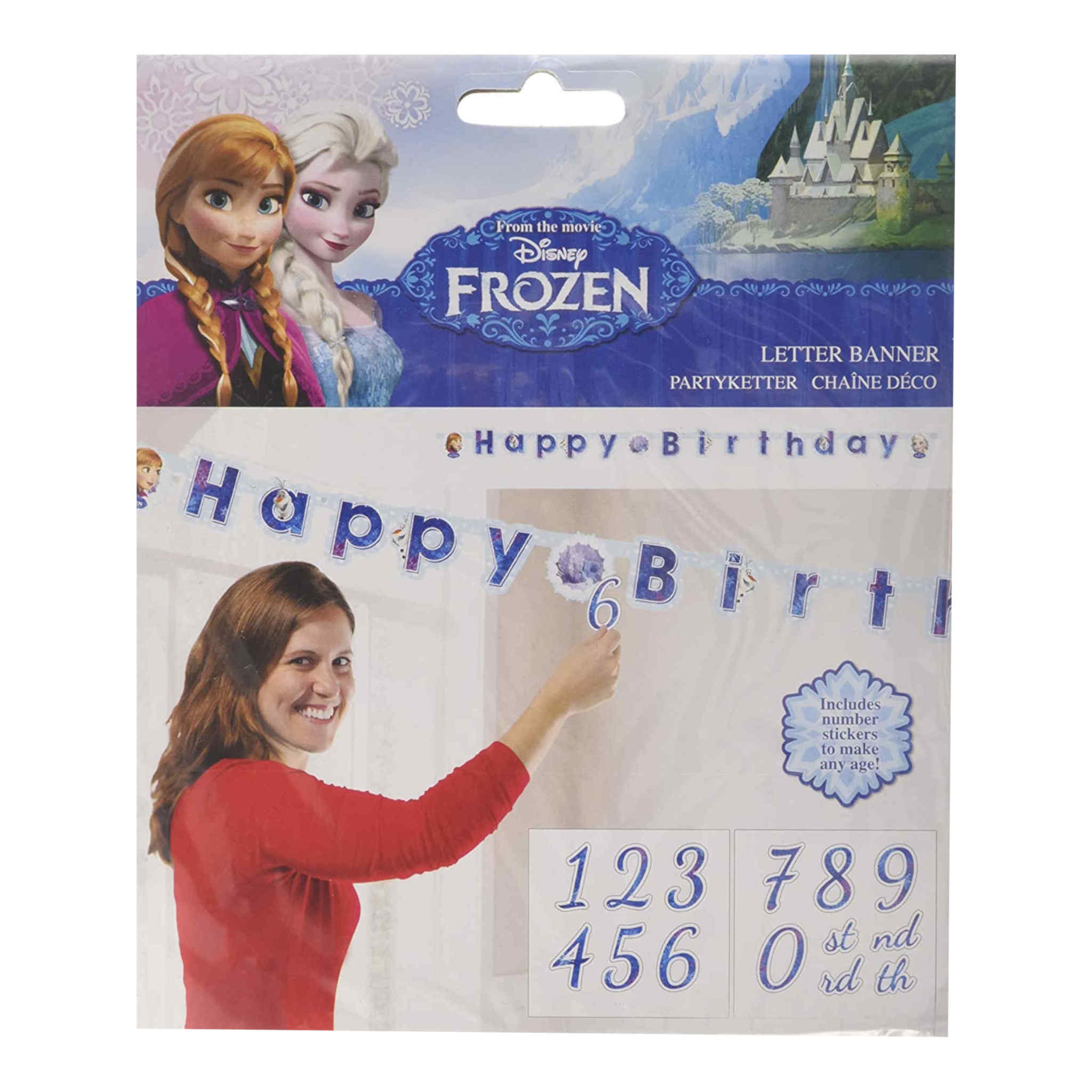 Disney Frozen Happy Birthday Add An Age Letter Banner – Customizable for Any Age