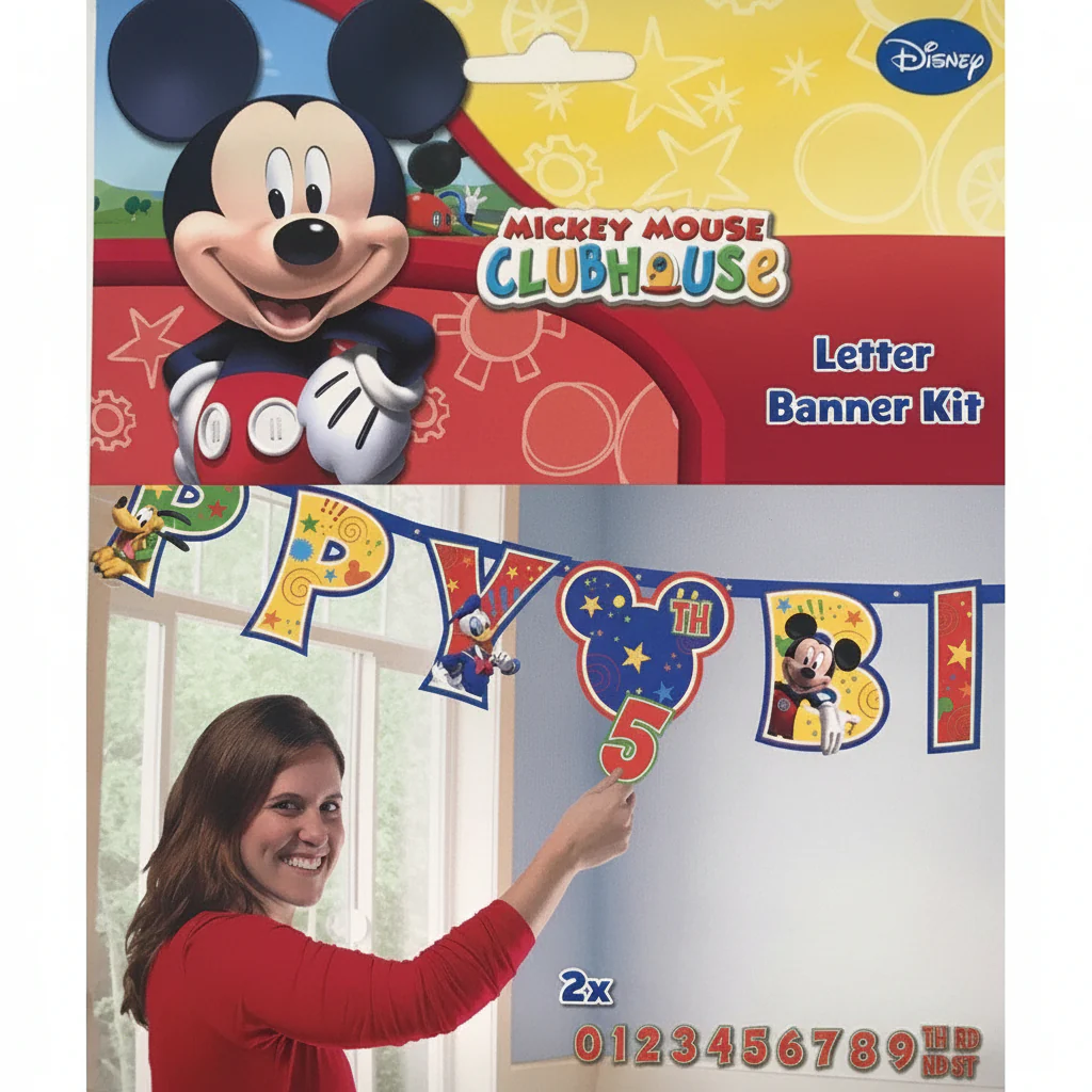 Disney Mickey Mouse Clubhouse Happy Birthday Letter Banner Kit 1.6m