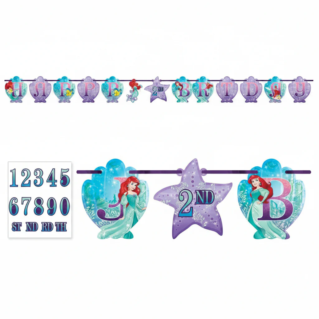 Disney Princess Ariel Ribbon Letter Banner Kit - Image 2