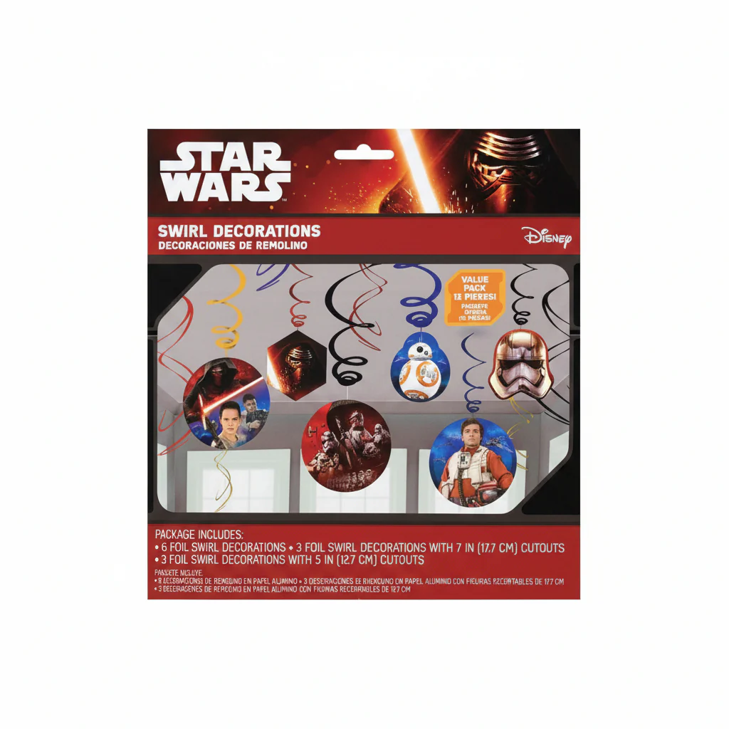 Disney Star Wars Swirl Decorations – 12pcs