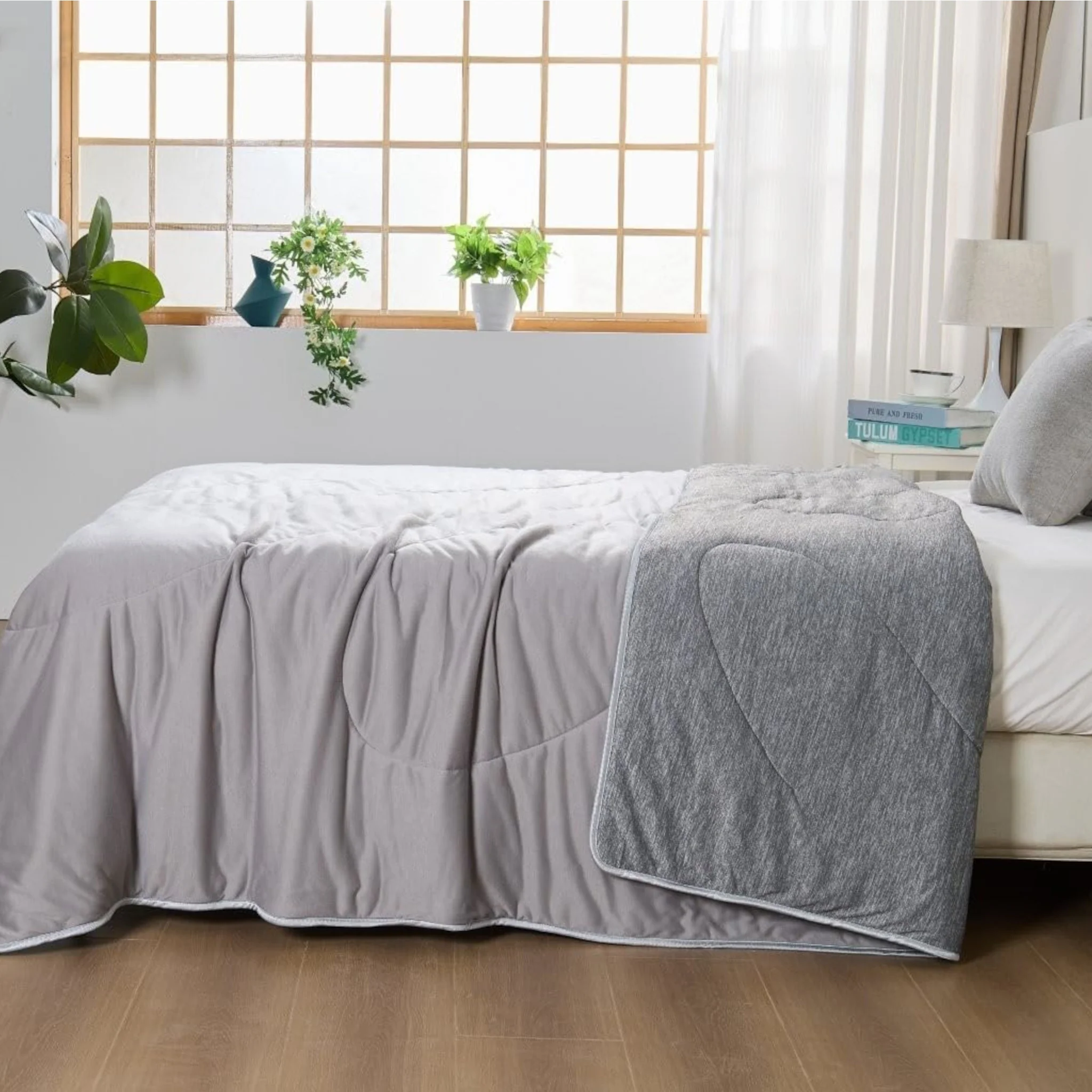 Double Cooling Quilt Grey (150x200cm) - Image 5