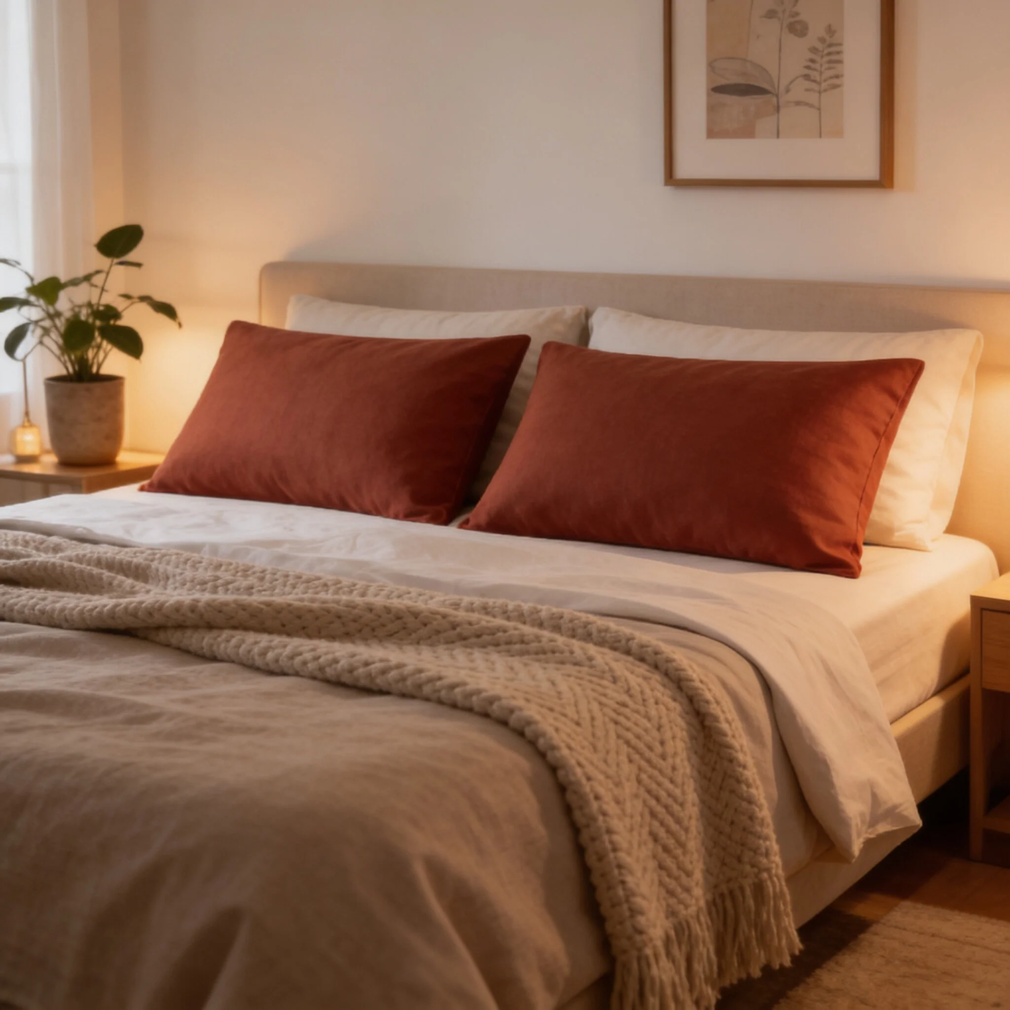 Ex MS (Major Store) Brushed Cotton Rust Pillowcases 2 x 2 Pack - Image 4