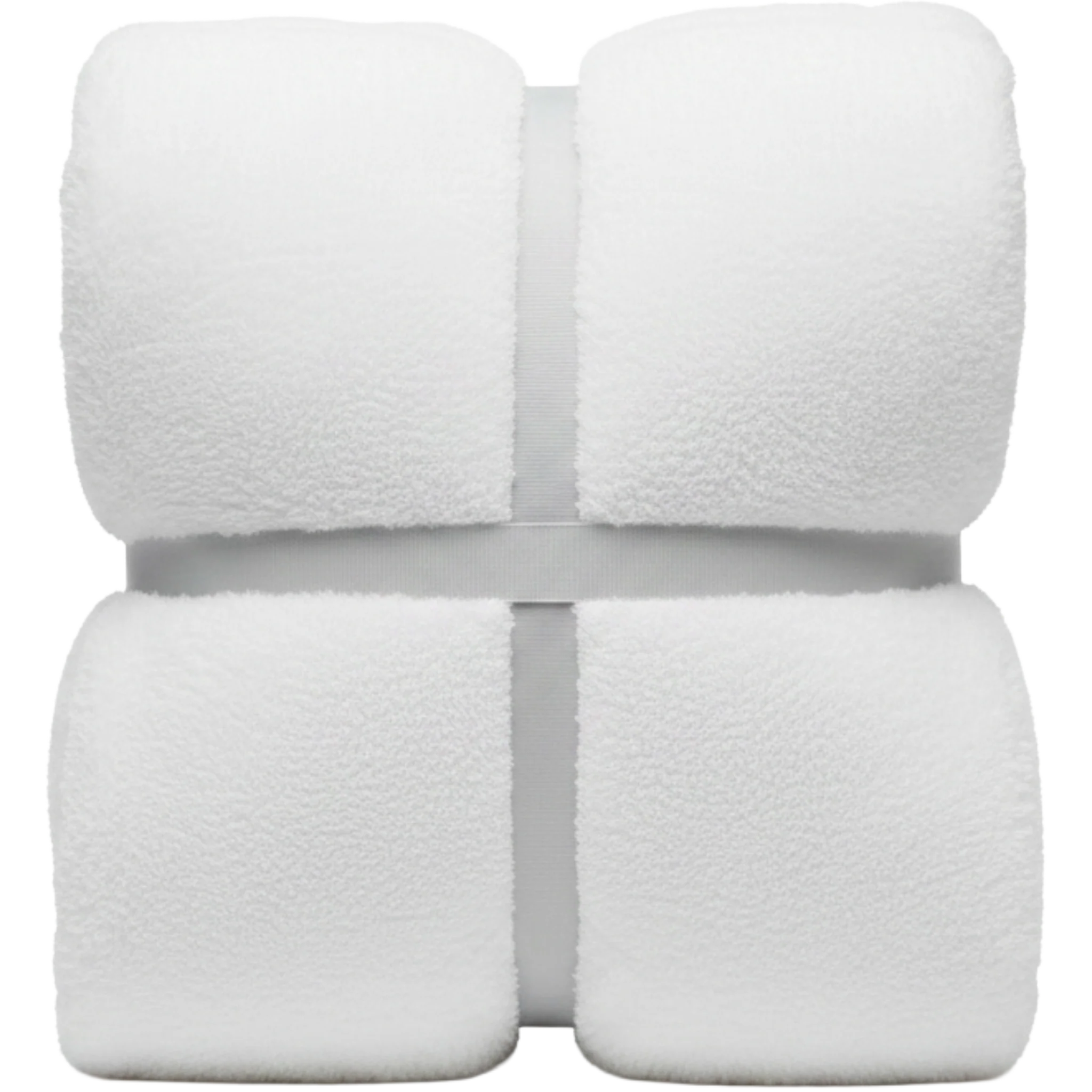 Ex MS (Major Store) Teddy Fleece Bedset White Single 2 Pack - Image 3