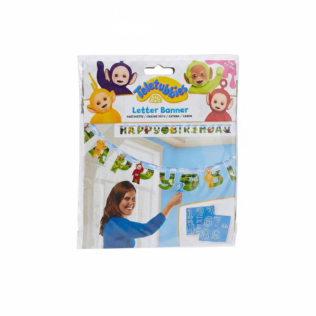Teletubbies Birthday Party "Add an Age" Banner – 1.7m
