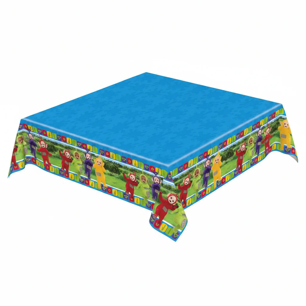 Teletubbies Birthday Party Plastic Table Cover – 1.8m x 1.2m Kids Tablecloth Decoration
